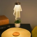 Ver imagem 3 de Lustre Pendente Led 5w Véu Dourado Acrílico Multicor Bivolt