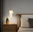 Ver imagem 4 de Lustre Pendente Led 5w Véu Dourado Acrílico Multicor Bivolt