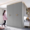 Ver imagem 2 de Guarda-Roupa Solteiro 100% Mdf Bp 4 Portas 2 Gavetas Asti