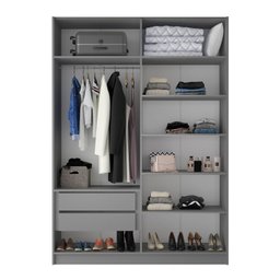 Guarda-Roupa Solteiro 100% Mdf Bp 4 Portas 2 Gavetas Asti - 3
