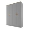 Guarda-Roupa Solteiro 100% Mdf Bp 4 Portas 2 Gavetas Asti - 4
