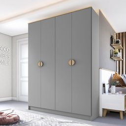 Guarda-Roupa Solteiro 100% Mdf Bp 4 Portas 2 Gavetas Asti - 1