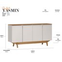 Ver imagem 2 de Aparador Buffet Yasmin Cinamomo Off White - New Ceval