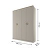Guarda-Roupa Solteiro 100% Mdf Bp 4 Portas 2 Gavetas Asti - 5