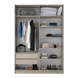 Guarda-Roupa Solteiro 100% Mdf Bp 4 Portas 2 Gavetas Asti - 3