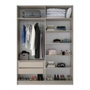 Ver imagem 4 de Guarda-Roupa Solteiro 100% MDF BP 4 Portas 2 Gavetas Asti Bege/Panna