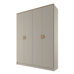 Guarda-Roupa Solteiro 100% Mdf Bp 4 Portas 2 Gavetas Asti - 4