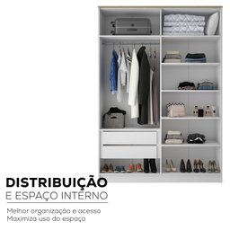 Guarda-Roupa Solteiro 100% Mdf Bp 4 Portas 2 Gavetas Asti - 10