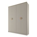 Ver imagem 2 de Guarda-Roupa Solteiro 100% MDF BP 4 Portas 2 Gavetas Asti Bege/Panna