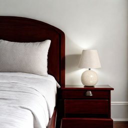 Abajur de Cerâmica Pequeno Bege Petra para Decoração de Quarto Bola - 2