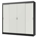 Ver imagem 3 de Guarda-roupa Casal Austin 4 Portas 3 Gavetas Preto