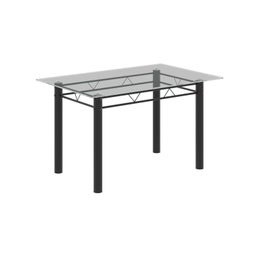 Conjunto de Mesa Tubular 120x75cm Tampo em Vidro com 4 Cadeiras Iris B - 5
