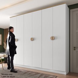 Guarda-Roupa Casal 100% Mdf Bp 6 Portas 4 Gavetas Asti - 2