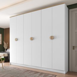 Guarda-Roupa Casal 100% Mdf Bp 6 Portas 4 Gavetas Asti - 1