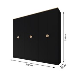 Guarda-Roupa Casal 100% Mdf Bp 6 Portas 4 Gavetas Asti - 5