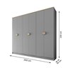 Guarda-Roupa Casal 100% Mdf Bp 6 Portas 4 Gavetas Asti - 5