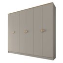 Ver imagem 4 de Guarda-Roupa Casal 100% MDF BP 6 Portas 4 Gavetas Asti Bege/Panna