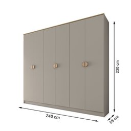 Guarda-Roupa Casal 100% Mdf Bp 6 Portas 4 Gavetas Asti - 5