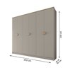 Guarda-Roupa Casal 100% Mdf Bp 6 Portas 4 Gavetas Asti - 5