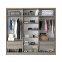 Ver imagem 3 de Guarda-Roupa Casal 100% MDF BP 6 Portas 4 Gavetas Asti Bege/Panna