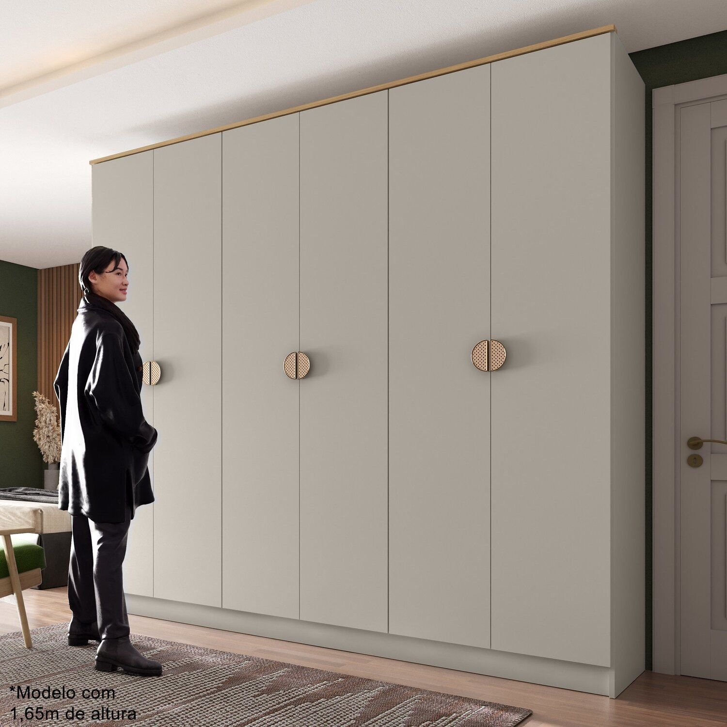 Guarda-Roupa Casal 100% Mdf Bp 6 Portas 4 Gavetas Asti - 2