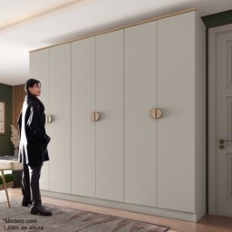 Guarda-Roupa Casal 100% Mdf Bp 6 Portas 4 Gavetas Asti - 2