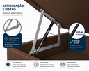 Ver imagem 3 de Base Box Baú Solteiro 78x188 Suede Marrom