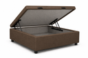 Ver imagem 1 de Base Box Baú Solteiro 78x188 Suede Marrom