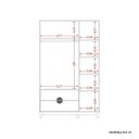Ver imagem 5 de Guarda-Roupa 3 Portas e 2 Gavetas Branco/Ipê Cinamomo