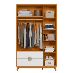 Guarda-roupa 3 Portas e 2 Gavetas 195x120x47 Cm - 3