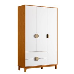 Guarda-roupa 3 Portas e 2 Gavetas 195x120x47 Cm - 2