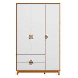 Guarda-roupa 3 Portas e 2 Gavetas 195x120x47 Cm - 4