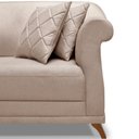 Ver imagem 3 de Sofa 2 Lugares Retro Polo 160cm com Almofada Linho Areia Ezz Areia