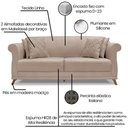 Ver imagem 7 de Sofa 2 Lugares Retro Polo 160cm com Almofada Linho Areia Ezz Areia