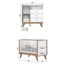 Ver imagem 3 de Conjunto Quarto de Bebê com Berço Mini Cama 3 em 1 + Cômoda com Nicho Decorativo Branco/Jequitibá HP Retrô Confete