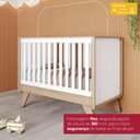 Ver imagem 6 de Conjunto Quarto de Bebê com Berço Mini Cama 3 em 1 + Cômoda com Nicho Decorativo Branco/Jequitibá HP Retrô Confete