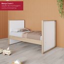 Ver mais imagens de Conjunto Quarto de Bebê com Berço Mini Cama 3 em 1 + Cômoda com Nicho Decorativo Branco/Jequitibá HP Retrô Confete