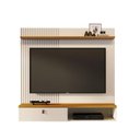 Ver imagem 2 de Estante Home Theater Suspenso Íris com Aparador Estoril Cinamomo Off White - Madetec