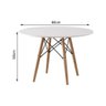 Conjunto De Mesa Madeira Infantil 68Cm Redondo Branco 2 Cadeiras Azul E 2 Rosa - 2
