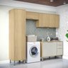 Lavanderia Modulada com 2 Armários Aereos, 1 Balcão e 1 Armário Multiuso Glória - 1