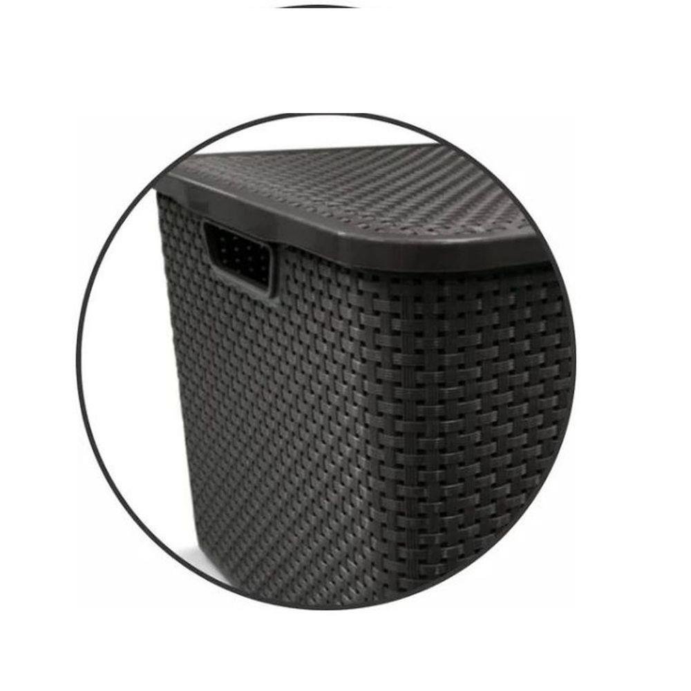 Kit 4 Caixa Organizadora Rattan com tampa 40Litros ArqPlast - 4