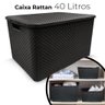 Kit 4 Caixa Organizadora Rattan com tampa 40Litros ArqPlast - 3
