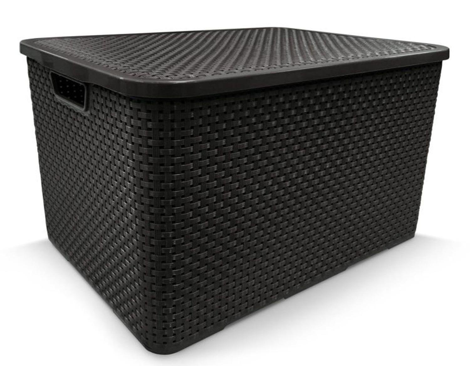 Kit 4 Caixa Organizadora Rattan com tampa 40Litros ArqPlast - 2