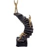 Escultura Decorativa Enfeite Casa Resina 26x14x12cm Dourado - 1
