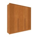 Ver imagem 2 de Guarda-Roupa 6 Portas com Espelho Ripado Nova York e Cama Casal Monaco Espresso Móveis Bege/Cinamomo