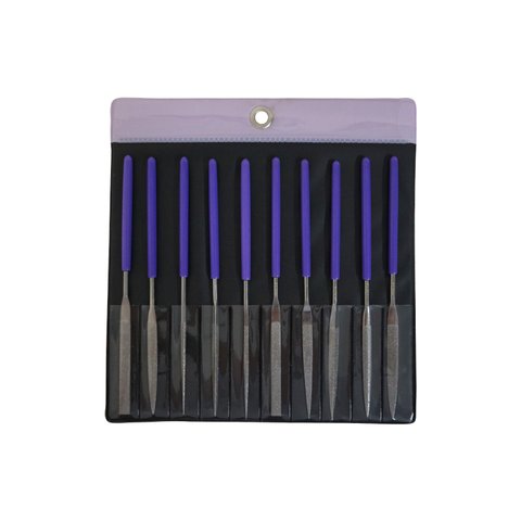 Kit Limas Diamantadas Profissional Agulha 140mm C/ 10 Peças - LDA-140S - #120