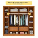 Ver imagem 5 de Guarda-Roupa 6 Portas com Espelho Ripado Nova York e Cama Casal Queen Monaco Espresso Móveis Bege/Cinamomo/Off White