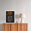 Ver imagem 2 de Quadro Retrô Café - Coffee To Go 45x34cm:madeira Preta
