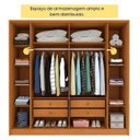 Ver imagem 6 de Guarda-Roupa 6 Portas Ripado Nova York e Cama Casal Queen Monaco Espresso Móveis Bege/Cinamomo