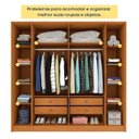 Ver imagem 5 de Guarda-Roupa 6 Portas Ripado Nova York e Cama Casal Queen Monaco Espresso Móveis Bege/Cinamomo